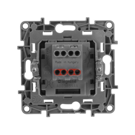 Переключатель перекрёстный одноклавишный - Legrand Etika - 10А 250В винтовые зажимы - антрацит