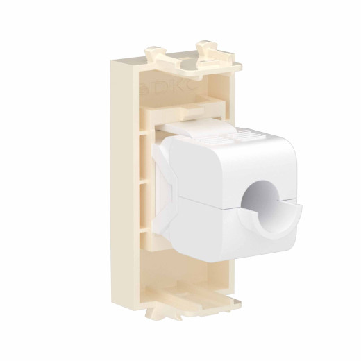 Компьютерная розетка RJ-45 без шторки модульная, кат.6, Avanti, ванильная дымка, 1 модуль