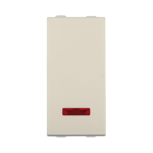 LK45 Переключатель с двух мест, с индикатором 45х22,5мм (схема 6L) 16 A, 250 B (бежевый)