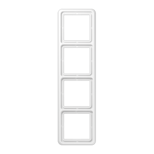 Рамка для вертикальной и горизонтальной установки ударопрочная, 4-кратная, белая