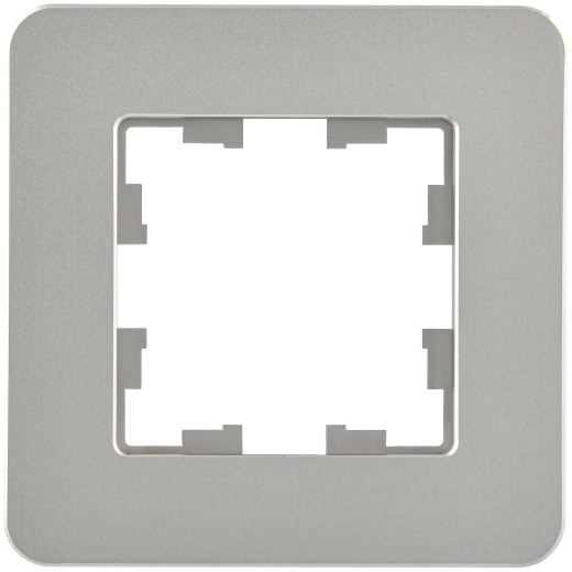 BRITE Рамка 1-мест. РУ-1-1-Бр металл алюм. RE IEK