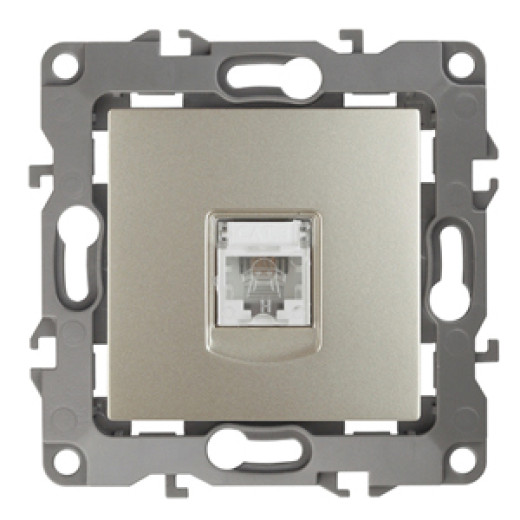 Розетка ЭРА Серия 12 12-3105-04 телефонная RJ11 IP20 шампань