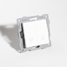 Выключатель управления жалюзи, 10А, 220-250V (белый)