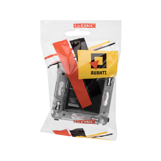 Компьютерная розетка RJ-45 в стену, кат.5e одинарная, Avanti, черный квадрат