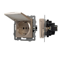 Arlight Механизм розетки влагозащищённый SCT-MCP-PL-GD-V (250V, 16A) (-)