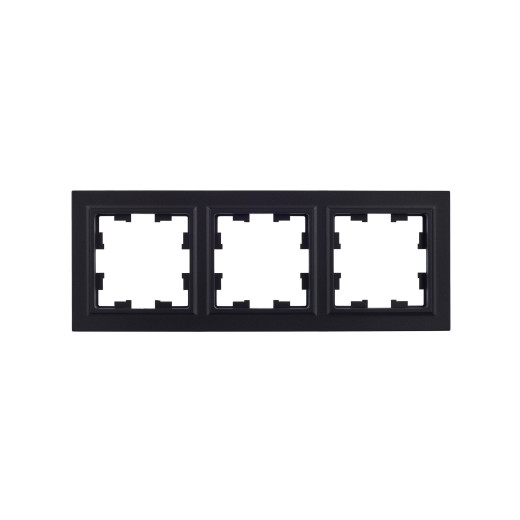 BRITE Рамка 3-мест. РУ-3-БрЧ черн. IEK