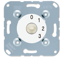 JUNG 3-ступенчатый поворотный выключатель, с нулевым положением 16 A / 250 В, белая шкала