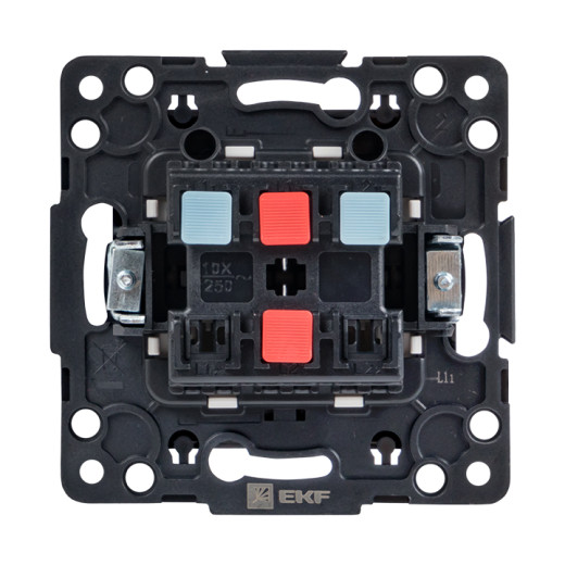 Стокгольм Механизм Выключателя 2-кл. 10А автоматические клеммы черный EKF PROxima