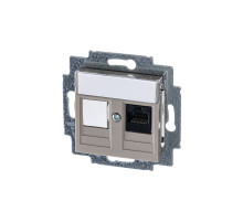 ABB EPJ Levit кофе макиато / белый Розетка компьютерная RJ45 кат,5e+заглуш,, кофе макиато