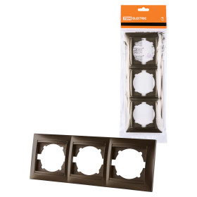 TDM Рамка 3-х постовая горизонтальная бронза 