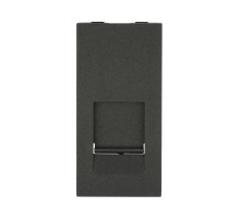 Ecoplast LK45 Накладка для розетки телефонной, компьютерной RJ,45х22,5мм (черный бархат)