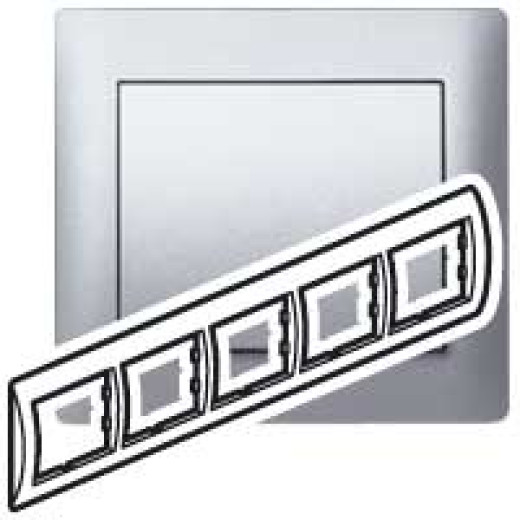Рамка - Galea Life - 5 постов - горизонтальный монтаж - Aluminium