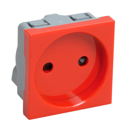 РКС-20-22-П-К Розетка без з/к 2к (2 мод) ПРАЙМЕР красная IEK