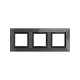 Рамка из металла 3 поста (6 мод.), Avanti, темно-серая