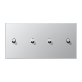 JUNG LS1912 Алюминий Центральная плата, 2 поста, для горизонтальной установки, тумблеры 2+2,цилиндр; метал. исполнение