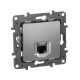 Розетка компьютерная RJ45 категория 5e UTP - Legrand Etika - алюминий