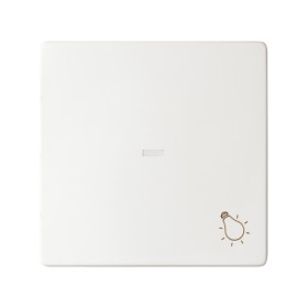 Simon S82 Concept Матовый белый, Клавиша для выключателя с подсветкой и пиктограммой 