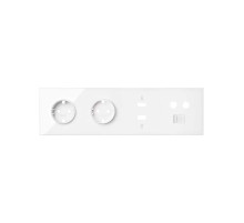 Simon 100 Белый глянец Кит 4 поста, фронт. Накладка на 2 розетки Schuko + 1 розетку TV+SAT + 1 розетку RJ45 + 1 розетку HDMI + 1 розетку USB