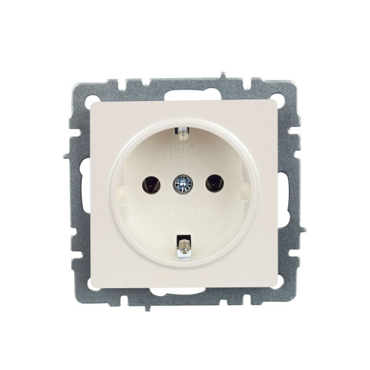 BRITE Роз. с з/к без з/ш 16А РС11-1-0-БрЖ жемч. IEK