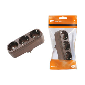 TDM Блок на 3 гнезда 2П+З плоский 16А 250B 