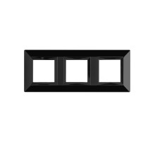 DKC Avanti Рамка из металла, черная, 3 поста (6 мод.)