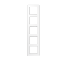 JUNG A Flow Белый Рамка 5-ая для вертикальной и горизонтальной установки