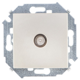 Simon 15 Шампань Розетка TV одиночная, винт.зажим