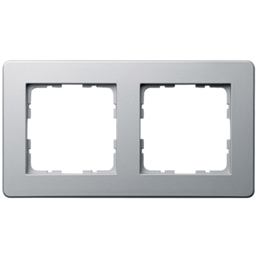 Рамка G-Flex 2-постовая, цвет Алюминий