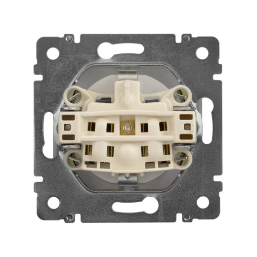 Розетка с заземлением - Legrand Valena - со шторками 16А 250В винтовые зажимы - алюминий