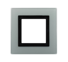 DKC Avanti Рамка из натурального стекла, светло-серая, 1 пост (2 мод.)