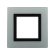 Рамка из натурального стекла 1 пост (2 мод.), Avanti, светло-серая