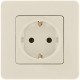 Розетка с заземлением - Legrand/Daccord Inspiria - со шторками 16А 250В винтовые зажимы - слоновая кость