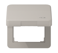 JUNG Рамка с подпружиненной крышкой для механизмов 50*50, с символом 