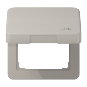 JUNG Рамка с подпружиненной крышкой для механизмов 50*50, с символом 