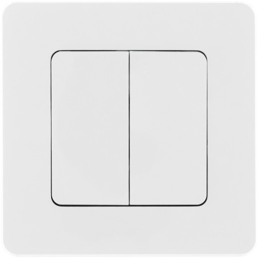 Выключатель двухклавишный - Legrand/Daccord Inspiria - 10АХ 250В безвинтовые зажимы - белый