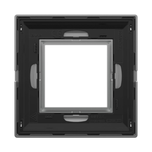 Рамка из металла 1 пост (2 мод.), Avanti, светло-серебристая