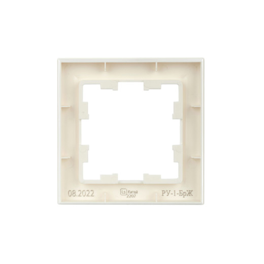 BRITE Рамка 1-мест. РУ-1-БрЖ жемч. IEK