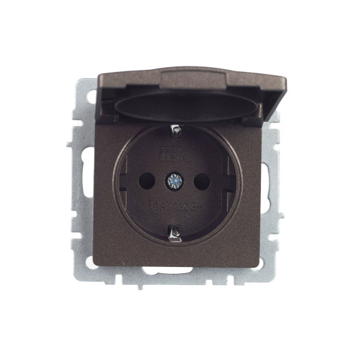 BRITE Роз. с з/к/ш с кр. 16А IP44 РСбш10-3-44-БрТБ бр. IEK