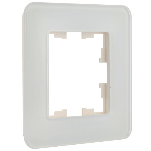 BRITE Рамка 1-мест. РУ-1-2-Бр стекло бел. RE IEK