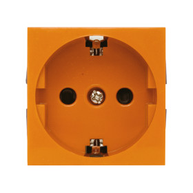 Ecoplast LK45 Розетка с з/к, со шторками (оранжевый) ( для выделения 