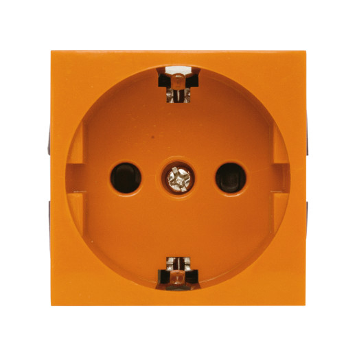 LK45 Розетка с з/к, со шторками (оранжевый) ( для выделения 