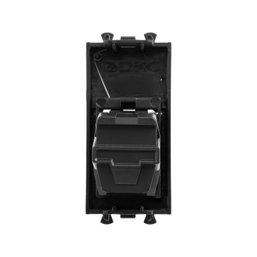 USB 2.0 розетка модульная, тип А-А, Avanti, черный матовый, 1 модуль