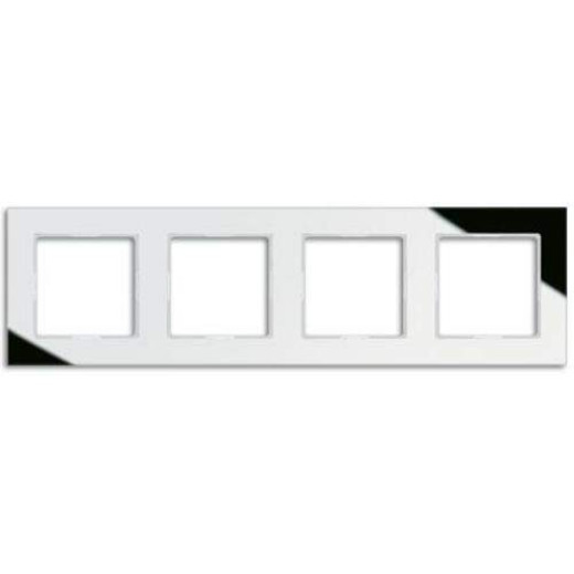 Рамка для вертикальной и горизонтальной установки, 4 поста, стекло, серебряный(зеркальный), A CREATION