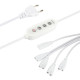 Разветвитель сетевой для линейных светильников ЭРА 5х IEC C7 2pin+timer на 5 точек с таймером 9, 12, 15H 2м