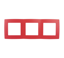 ЭРА 12-5003-23 Рамка на 3 поста, Эра12, красный (15/150/3000)