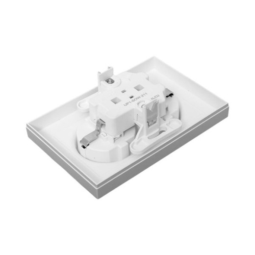 Механизм розетки двойной, 16А, с заземлением, со шторками, с рамкой, алюминий Эпика EKF