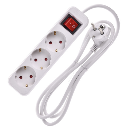 UMA Удлинитель У03 3 места 1,5м 3х1мм2 10А бел. IEK