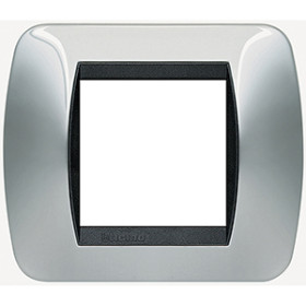 BT LV Светлый Хром Рамка на 2 модуля.