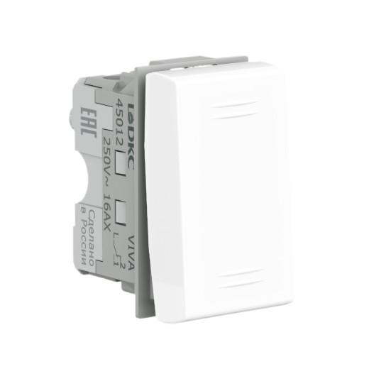 Переключатель на 2 направления, Viva, 1 мод., белый