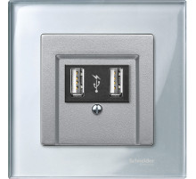 Schneider Electric Merten SM M-Elegance Стекло Серебро Рамка 1-ая